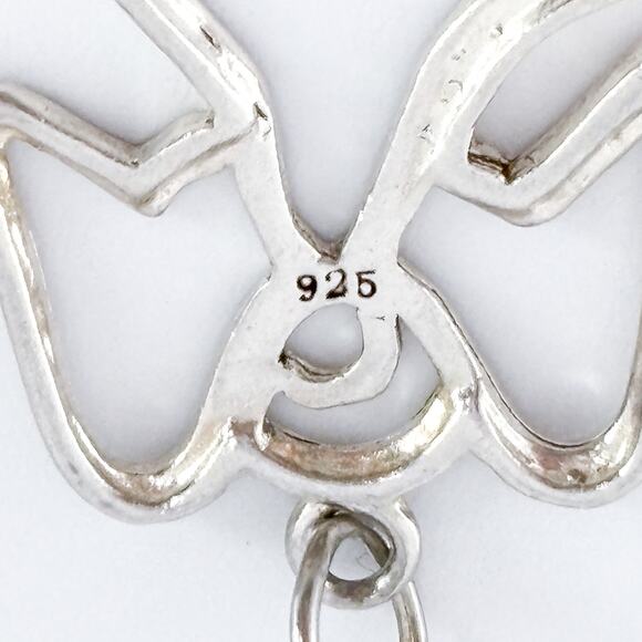 Vintage 925 Sterling Silver Angel Outline Charm | Dainty Layering Jewelry - Picture 5 of 7